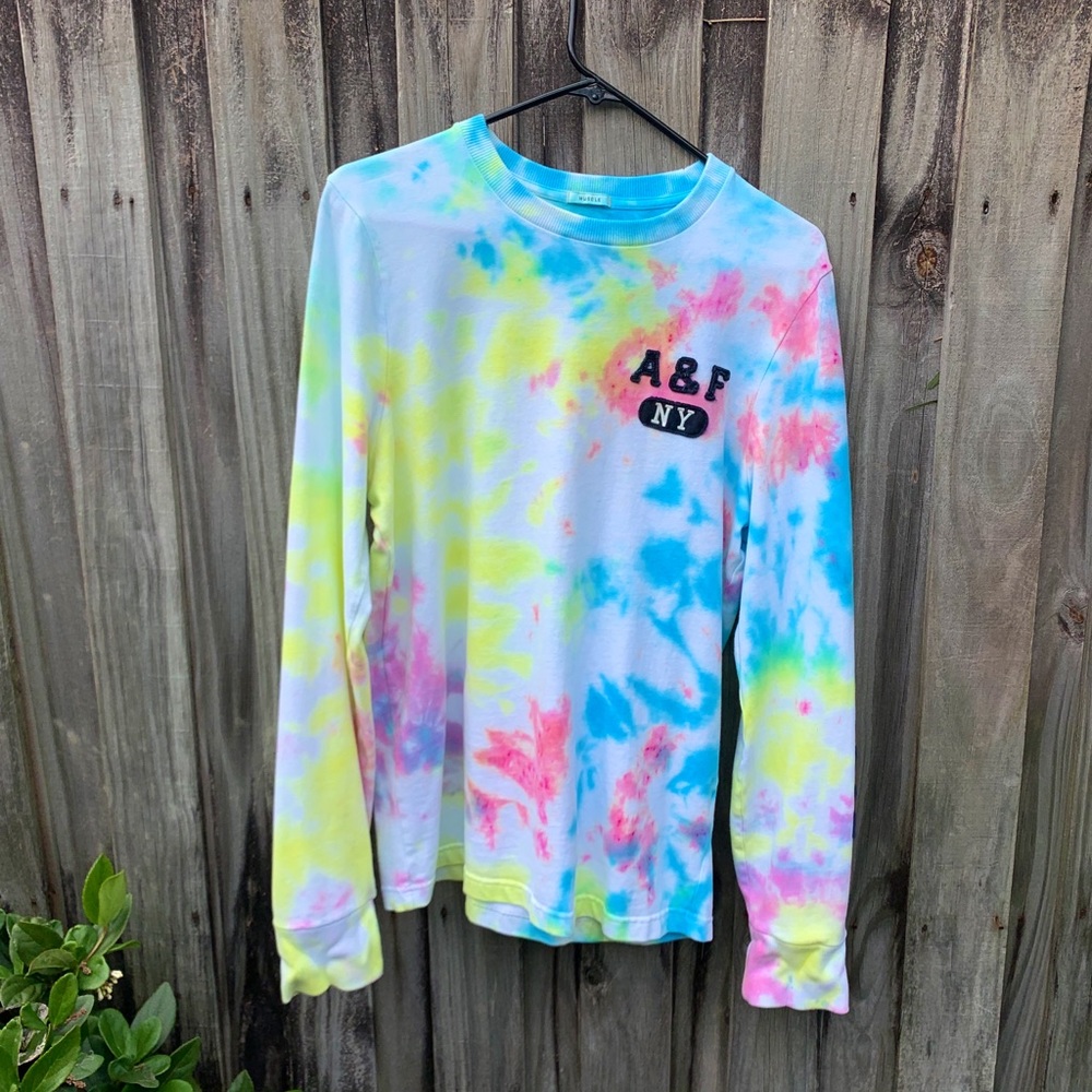 Custom Tie-Dyed Abercrombie Long Sleeve Tee